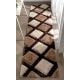 Modern Brown Plush Hall Rug